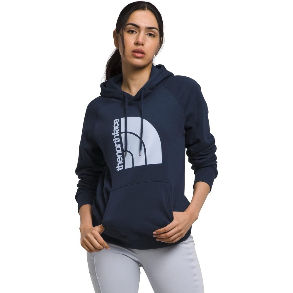 The North Face Half Dome Women's Pullover Hoodie Fleece Size L Blue